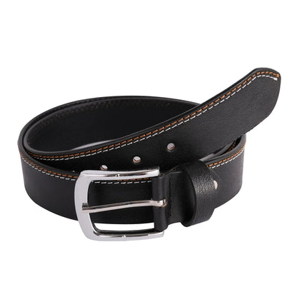 Mens Belts – Genuine Leather Double Stitch Casual Belt by Gallanto
