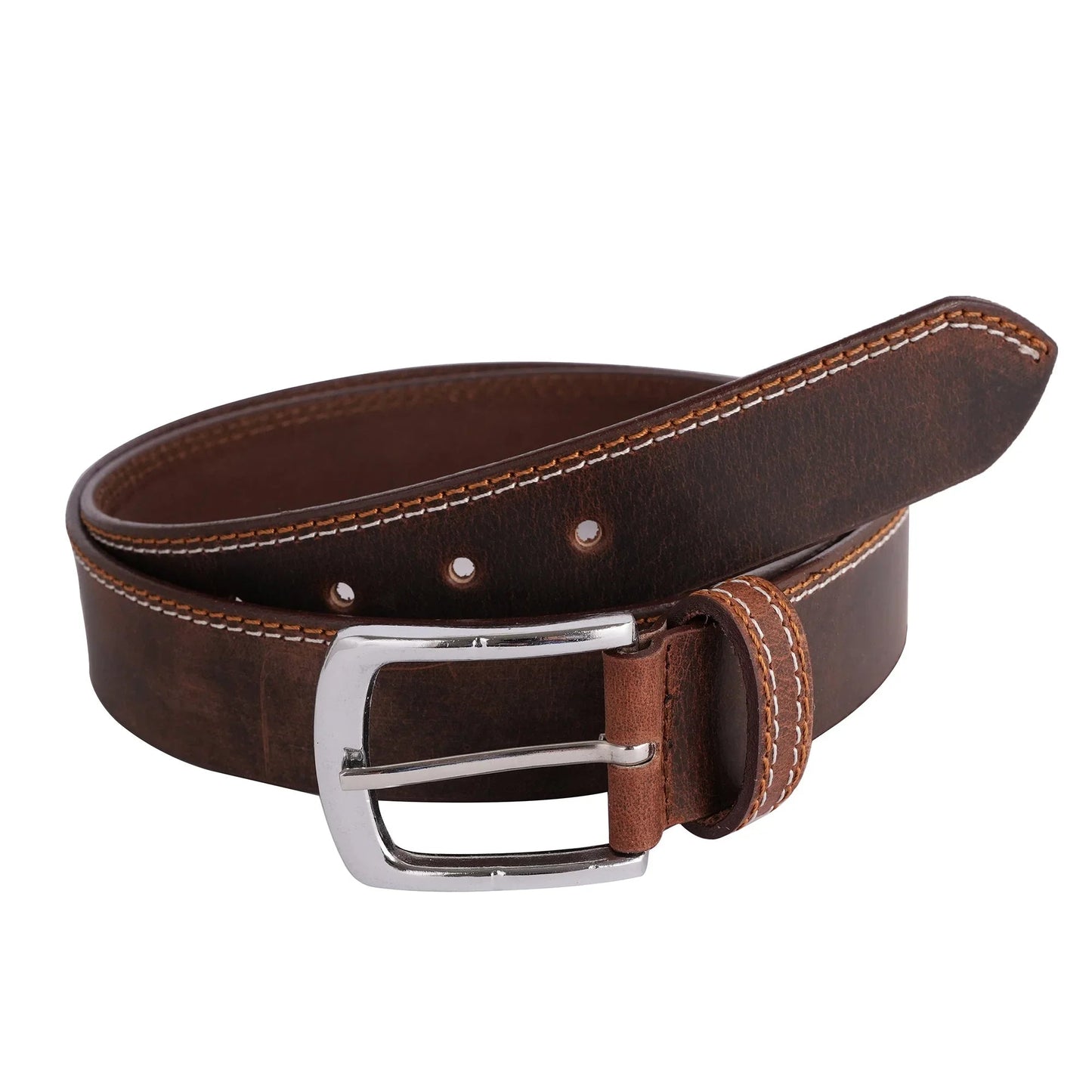 mens belts – genuine leather double stitch casual belt by gallanto