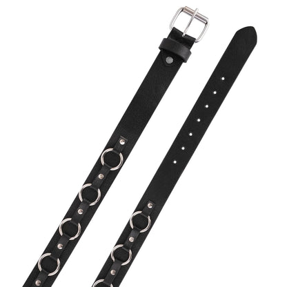 Mens Belts for Jeans-Genuine Leather O-Ring Style Belt