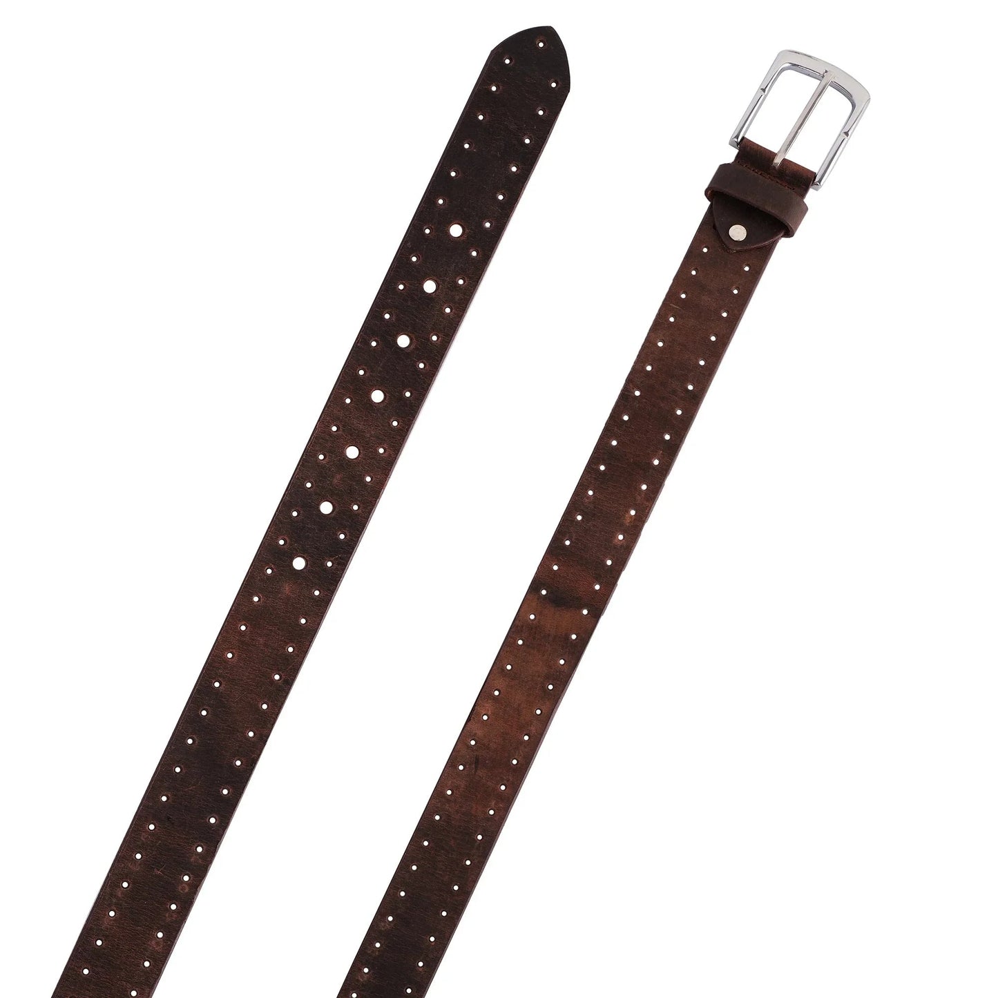 mens belts for jeans – genuine leather crazy holes belt by gallanto