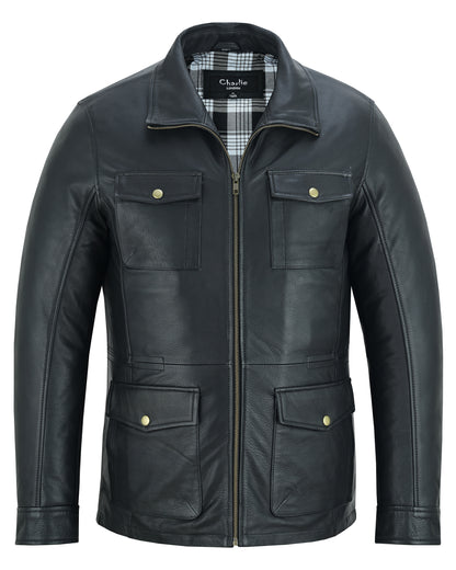 Men's Leather Jackets Colchester Smart Casual Leather Coat