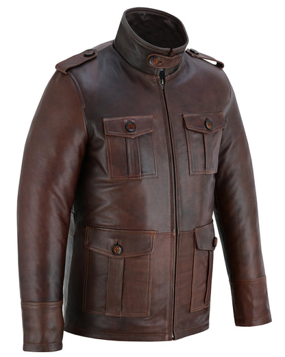 Aberdeen Men's Leather Smart Casual Coat