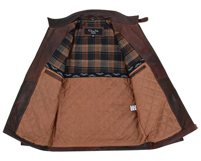 Aberdeen Men's Leather Smart Casual Coat