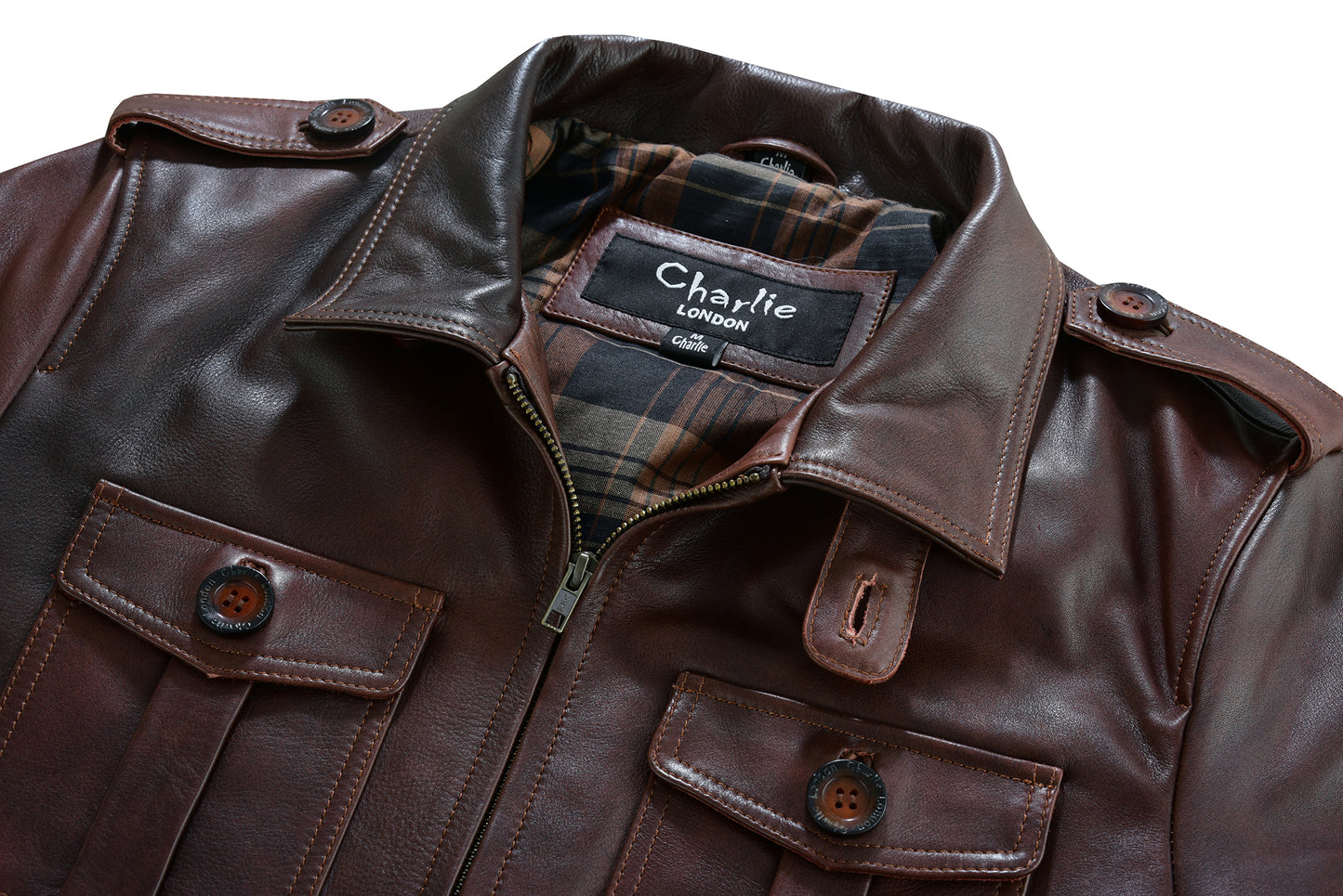 aberdeen men's leather smart casual coat