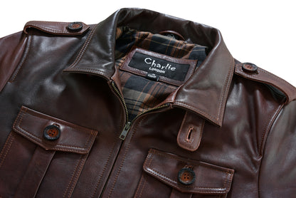 Aberdeen Men's Leather Smart Casual Coat