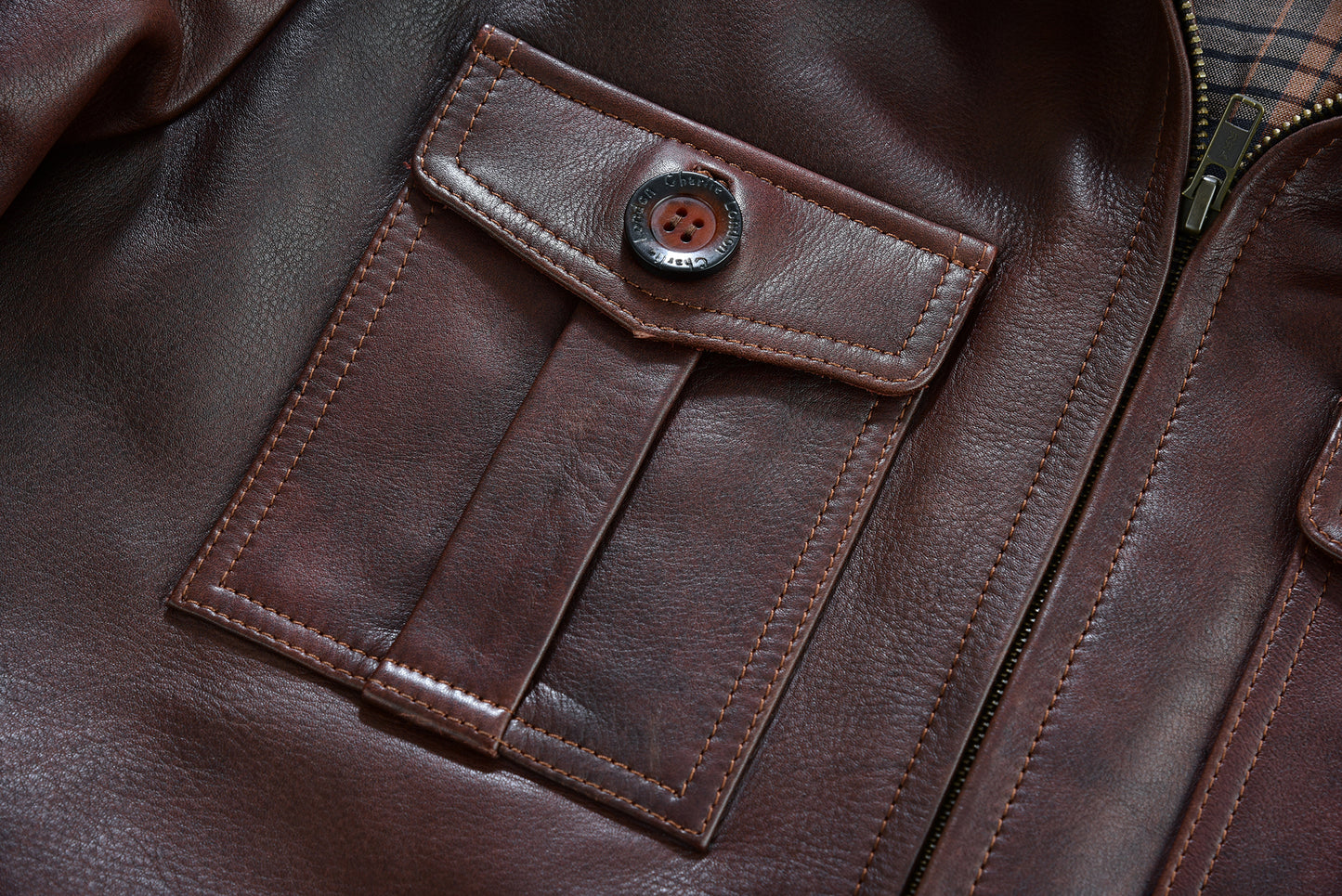 aberdeen men's leather smart casual coat