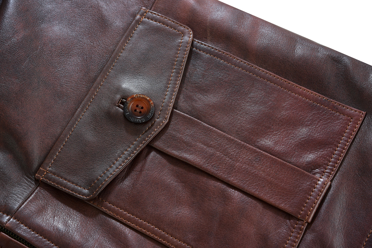 aberdeen men's leather smart casual coat
