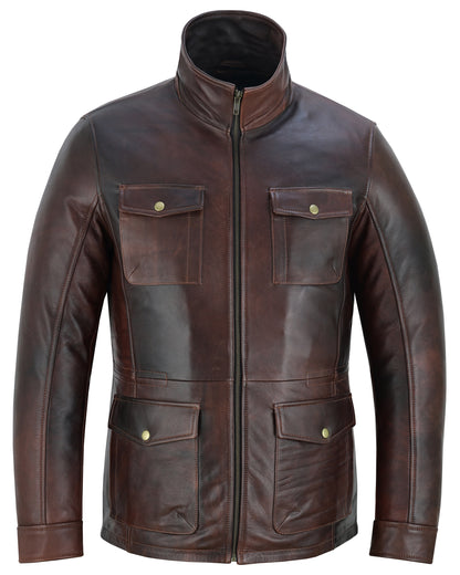 Men's Leather Jackets Colchester Smart Casual Leather Coat