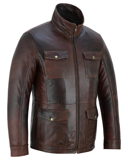 Men's Leather Jackets Colchester Smart Casual Leather Coat