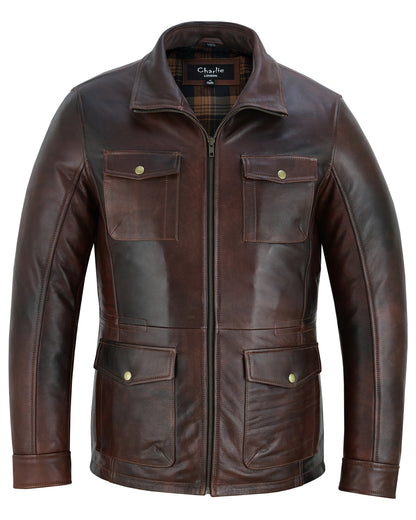 Men's Leather Jackets Colchester Smart Casual Leather Coat