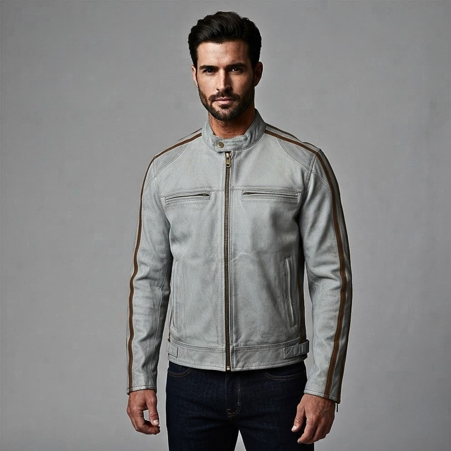 premium jacket biker leather for vintage motorcycle style