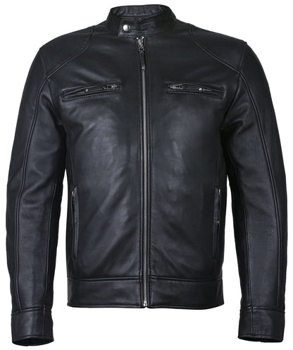 Jacket Leder – Sword Slim Fit Leather Cafe Racer Jacket