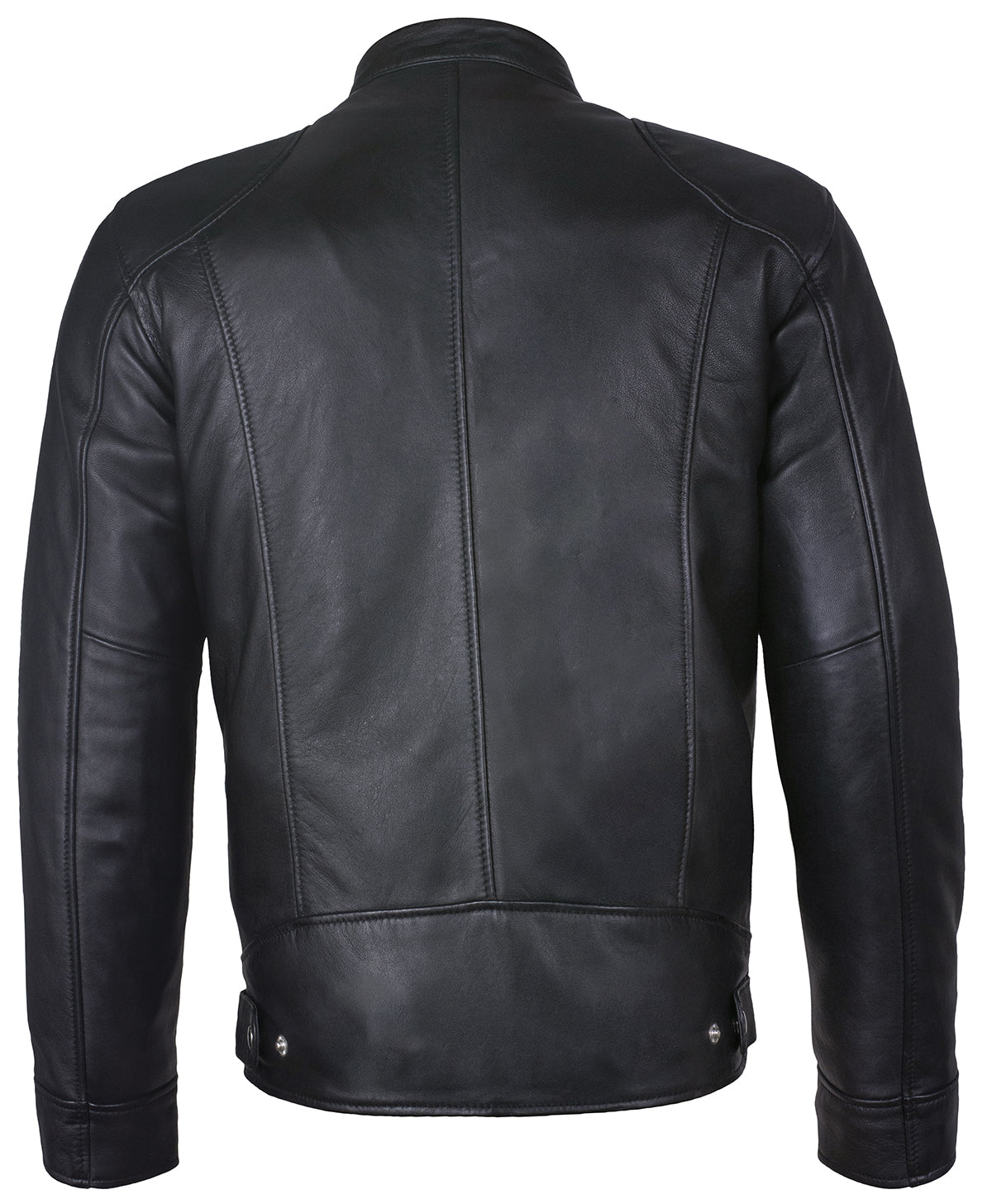 jacket leder – sword slim fit leather cafe racer jacket