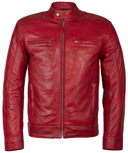 Jacket Leder – Sword Slim Fit Leather Cafe Racer Jacket