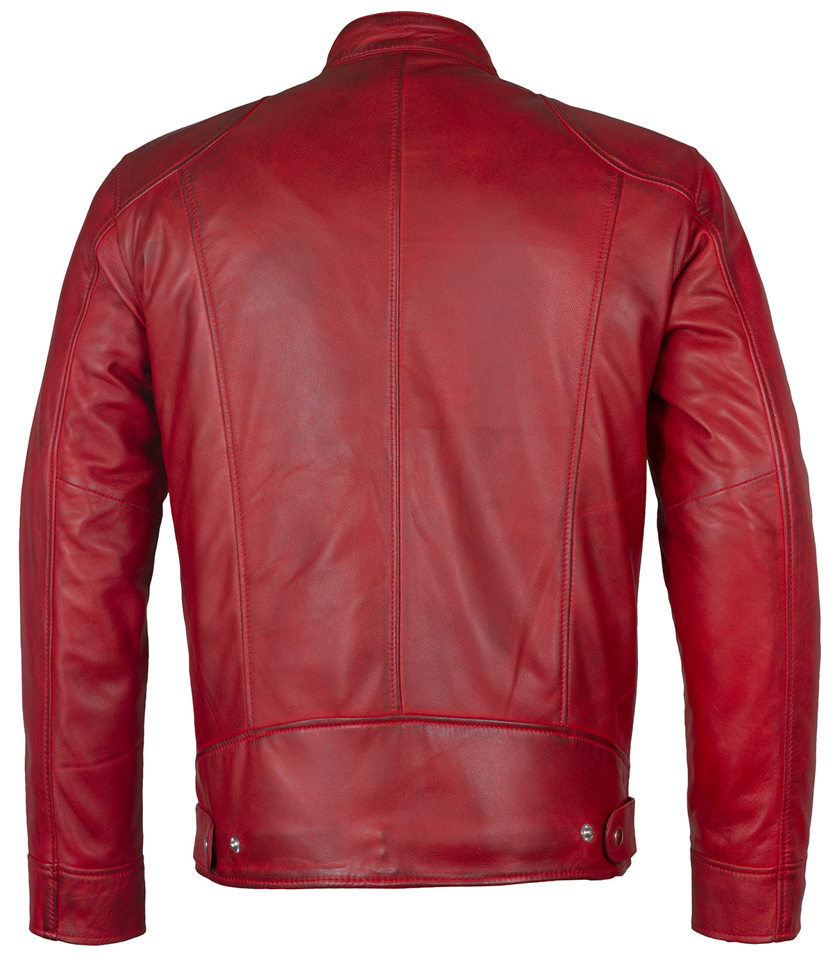 jacket leder – sword slim fit leather cafe racer jacket