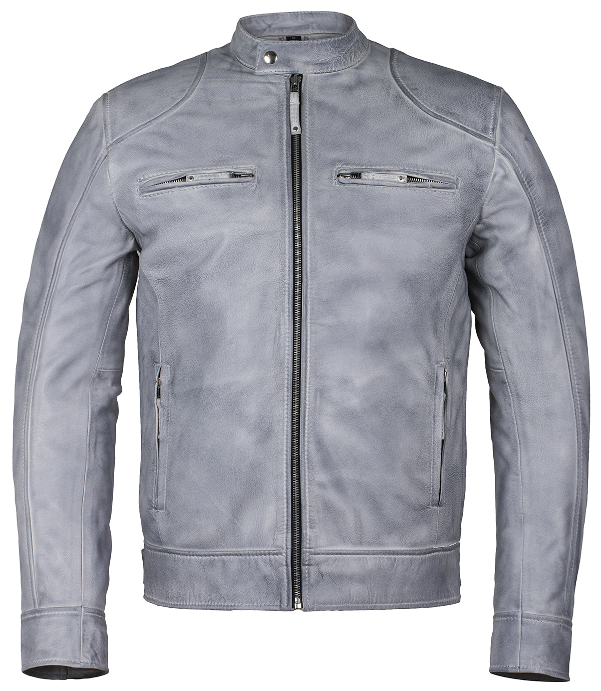 jacket leder – sword slim fit leather cafe racer jacket