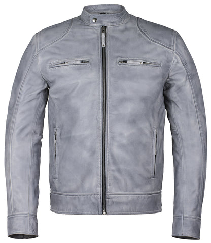 Jacket Leder – Sword Slim Fit Leather Cafe Racer Jacket