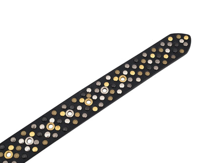 Studded Belt Genuine Leather Multi Rivert Belt for Jeans by Gallanto