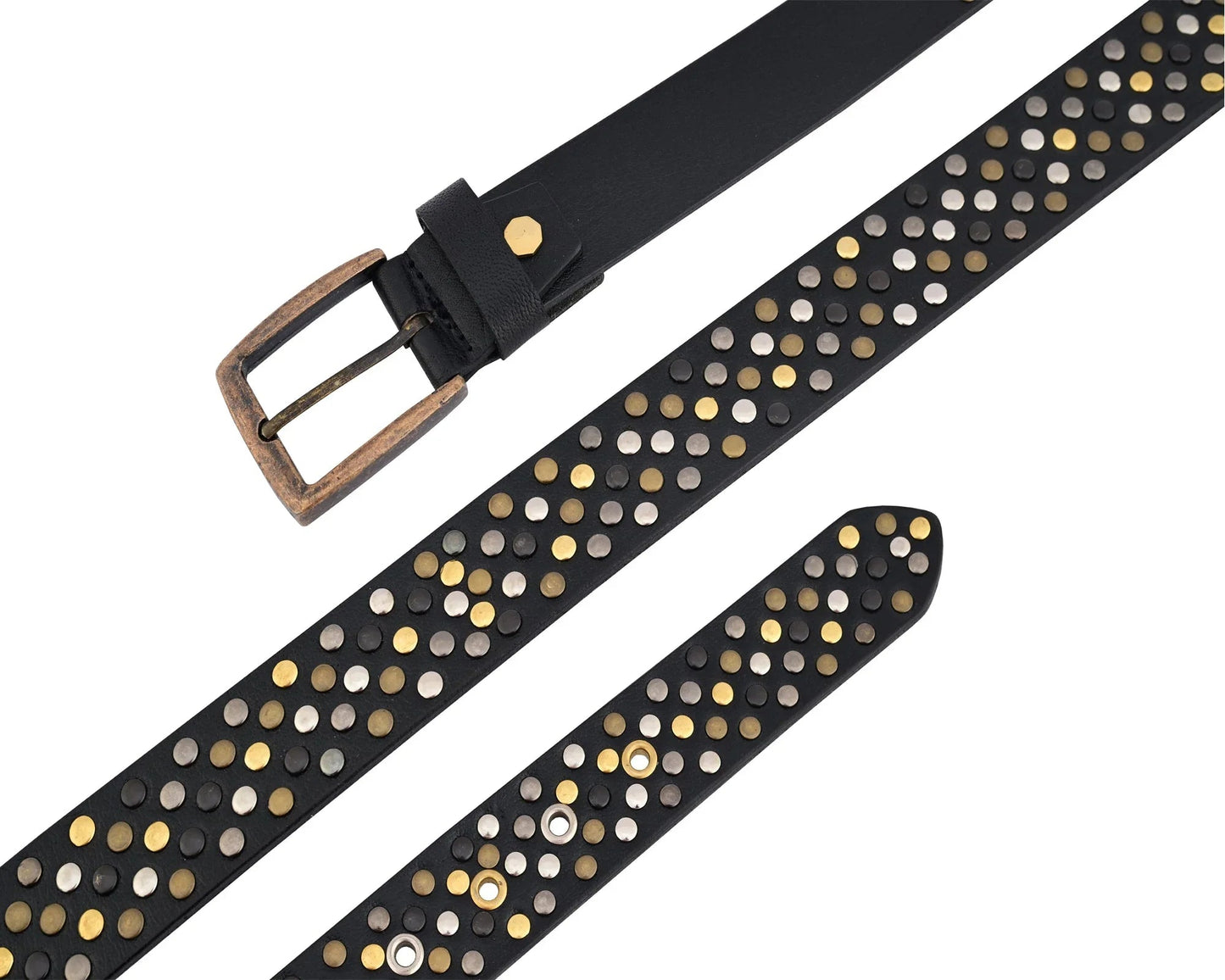 studded belt genuine leather multi rivert belt for jeans by gallanto