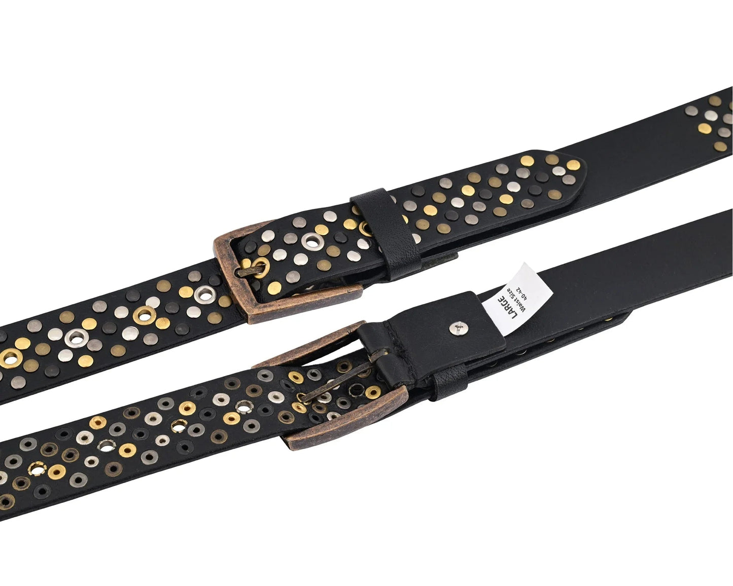 studded belt genuine leather multi rivert belt for jeans by gallanto