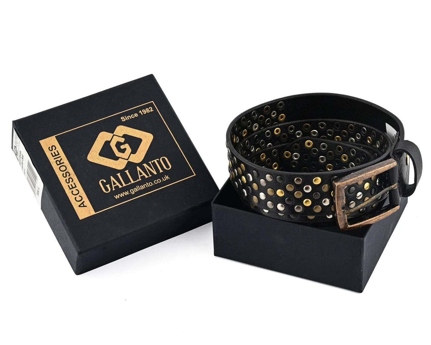 studded belt genuine leather multi rivert belt for jeans by gallanto