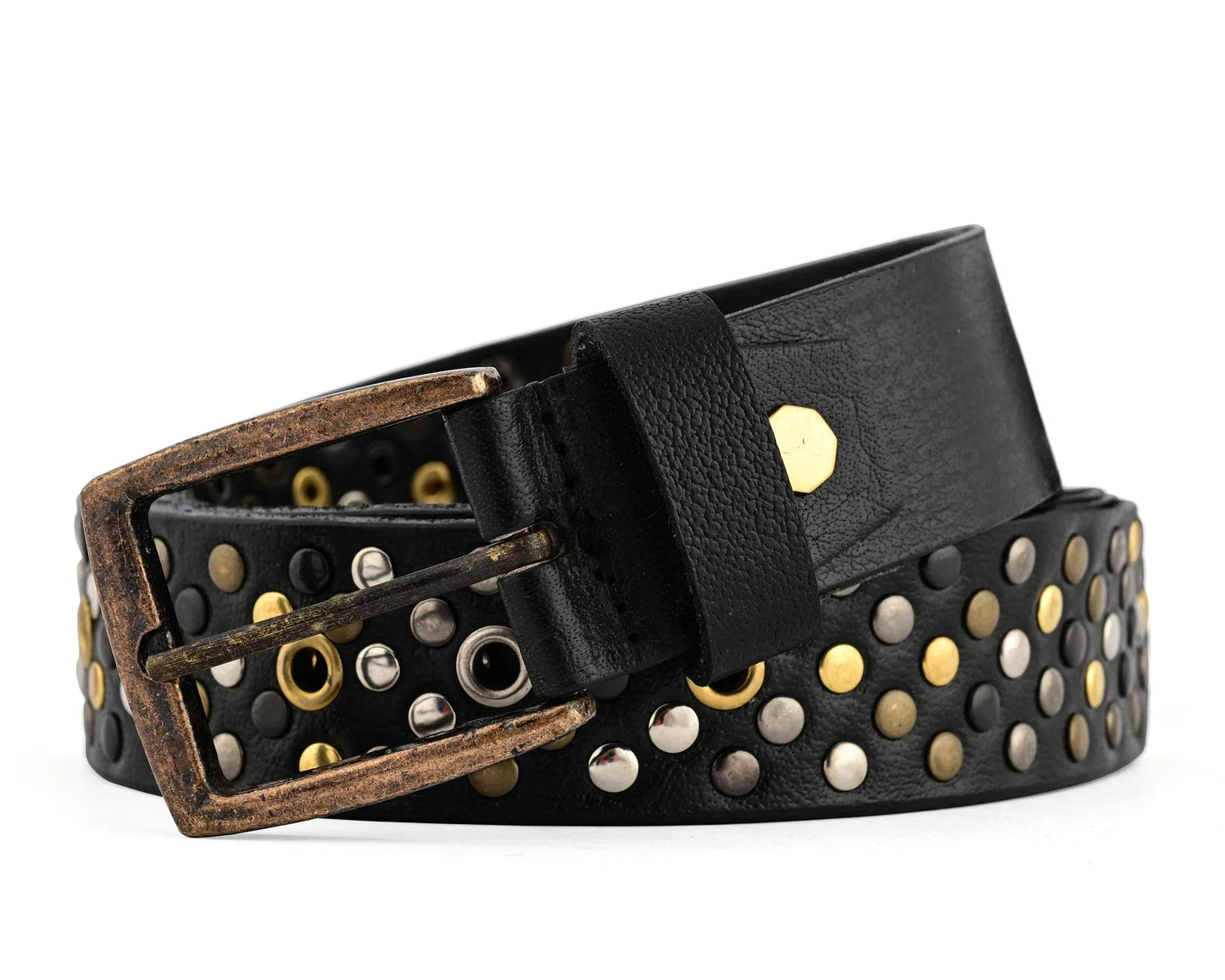 studded belt genuine leather multi rivert belt for jeans by gallanto