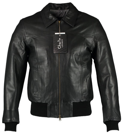 Leather Bomber Jacket The Deal Genuine Cowhide Jacket for Men