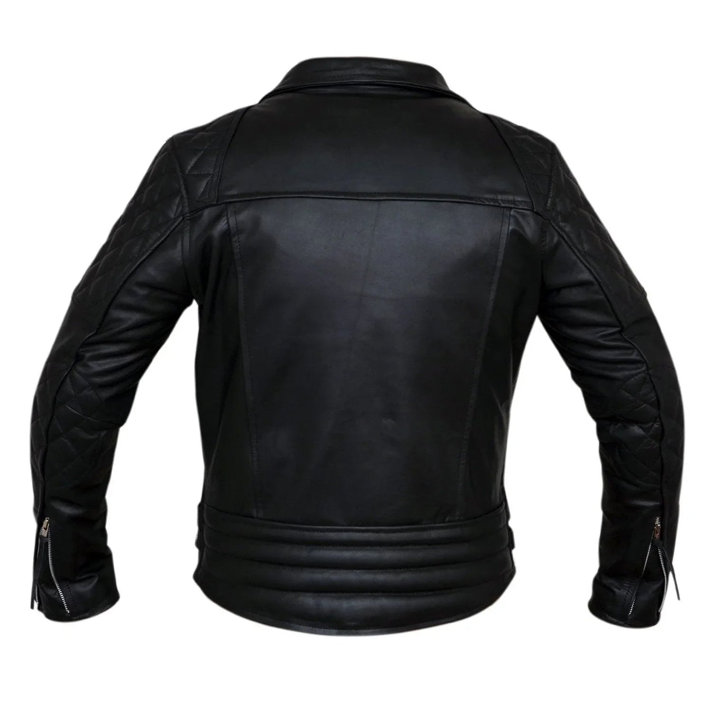 classic diamond motorcycle men's  leather biker jacket