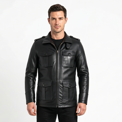 Aberdeen Men's Leather Smart Casual Coat