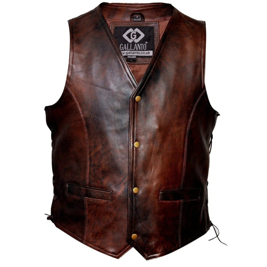 Mens Designer Leather Vest for Timeless Biker Fashion Style