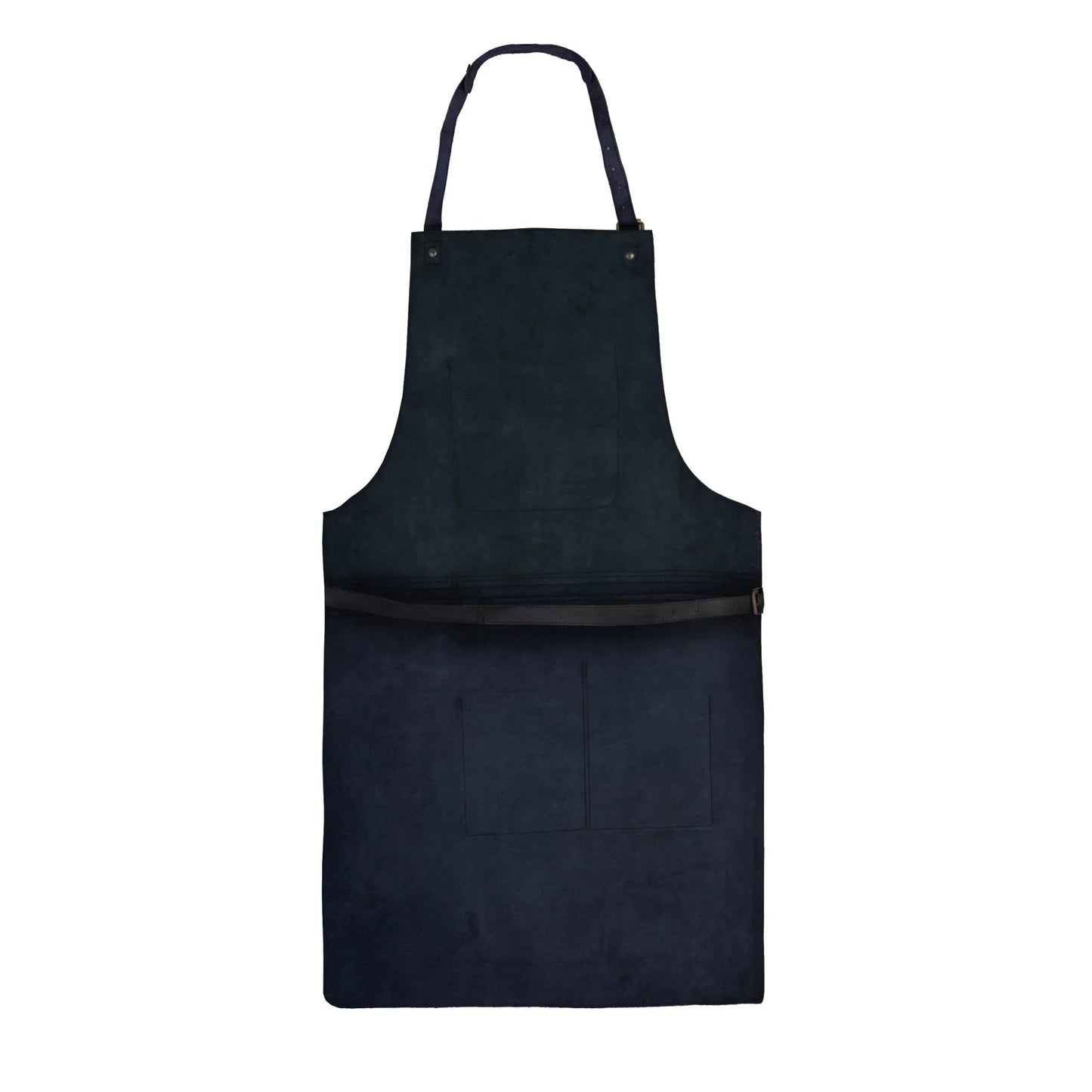 bbq, blacksmith, grill, woodwork, chef, butcher canvas apron with leather straps - 
