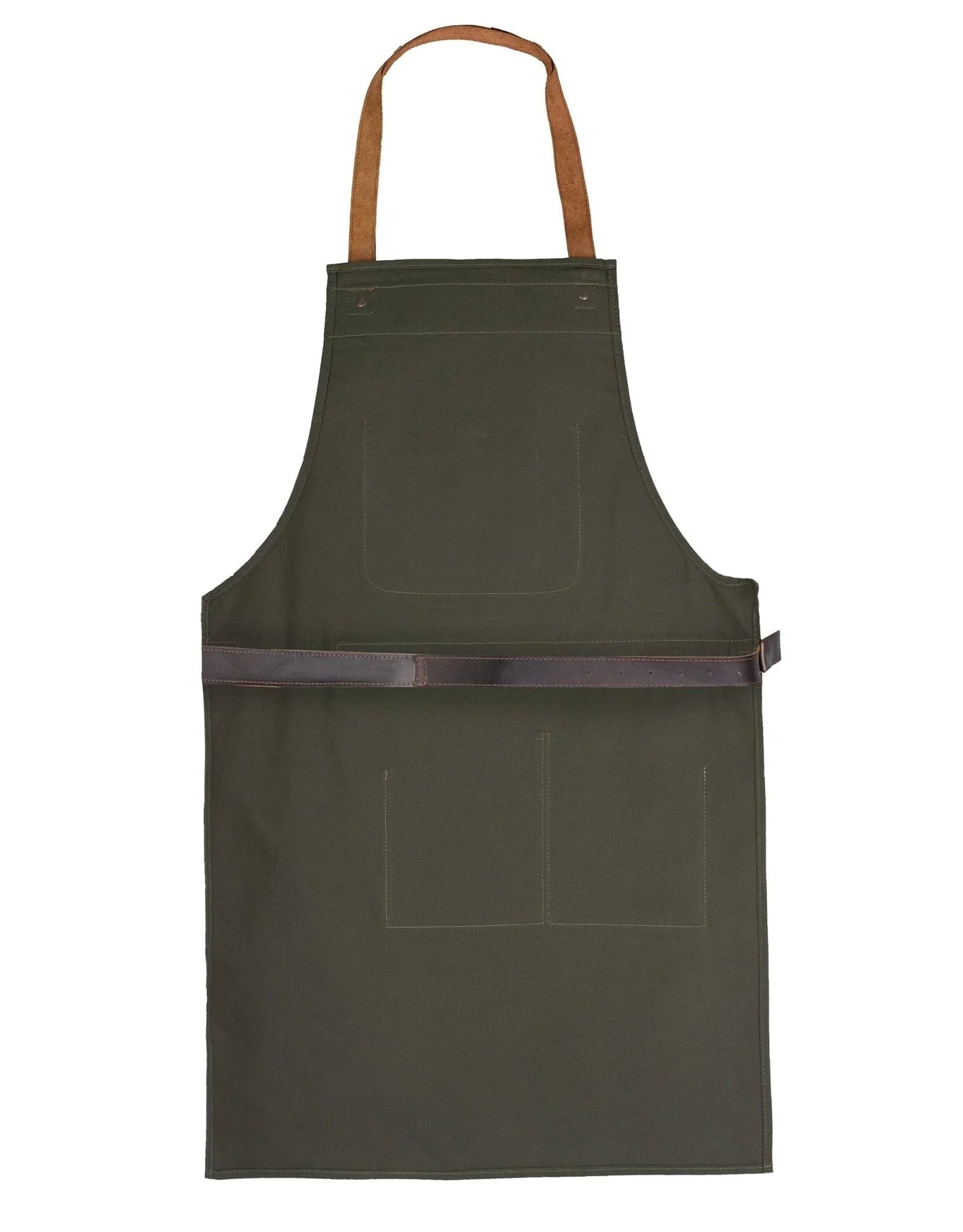 bbq, blacksmith, grill, woodwork, chef, butcher canvas apron with leather straps -