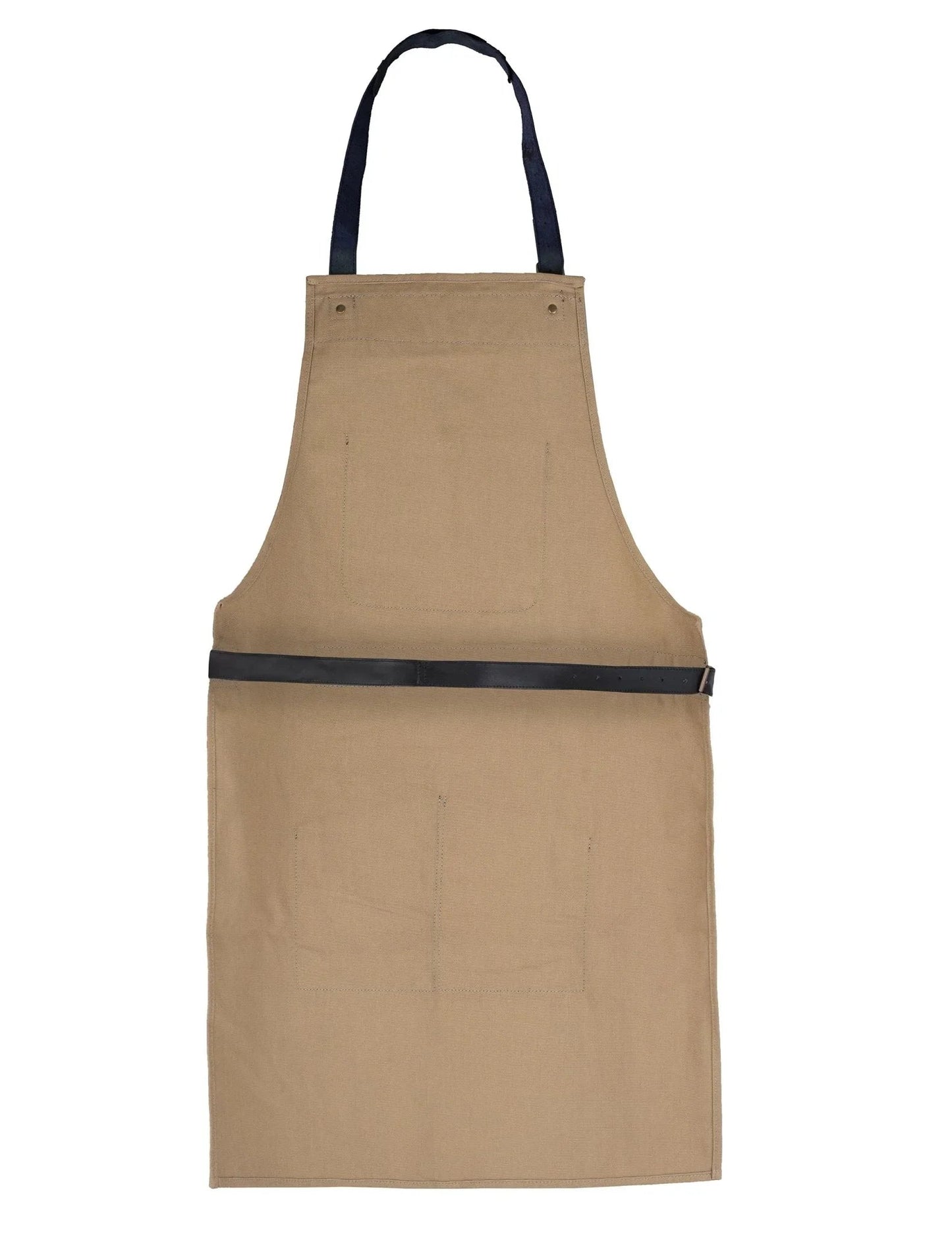 bbq, blacksmith, grill, woodwork, chef, butcher canvas apron with leather straps -