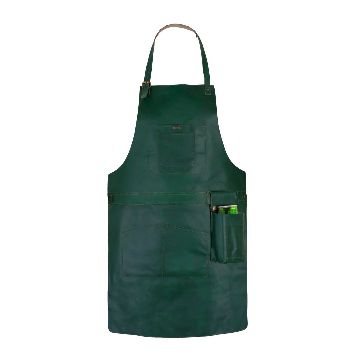 bbq, blacksmith, grill, woodwork, chef, butcher canvas apron with leather straps - 