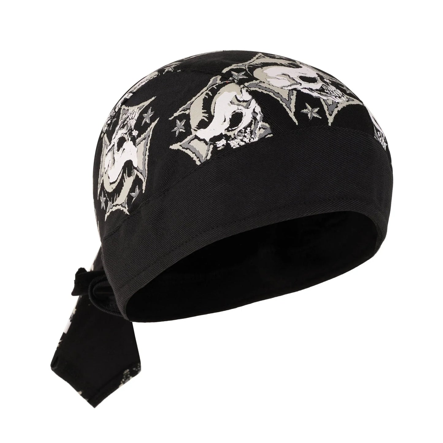 durags for men black skull iron cross textile headwrap cap