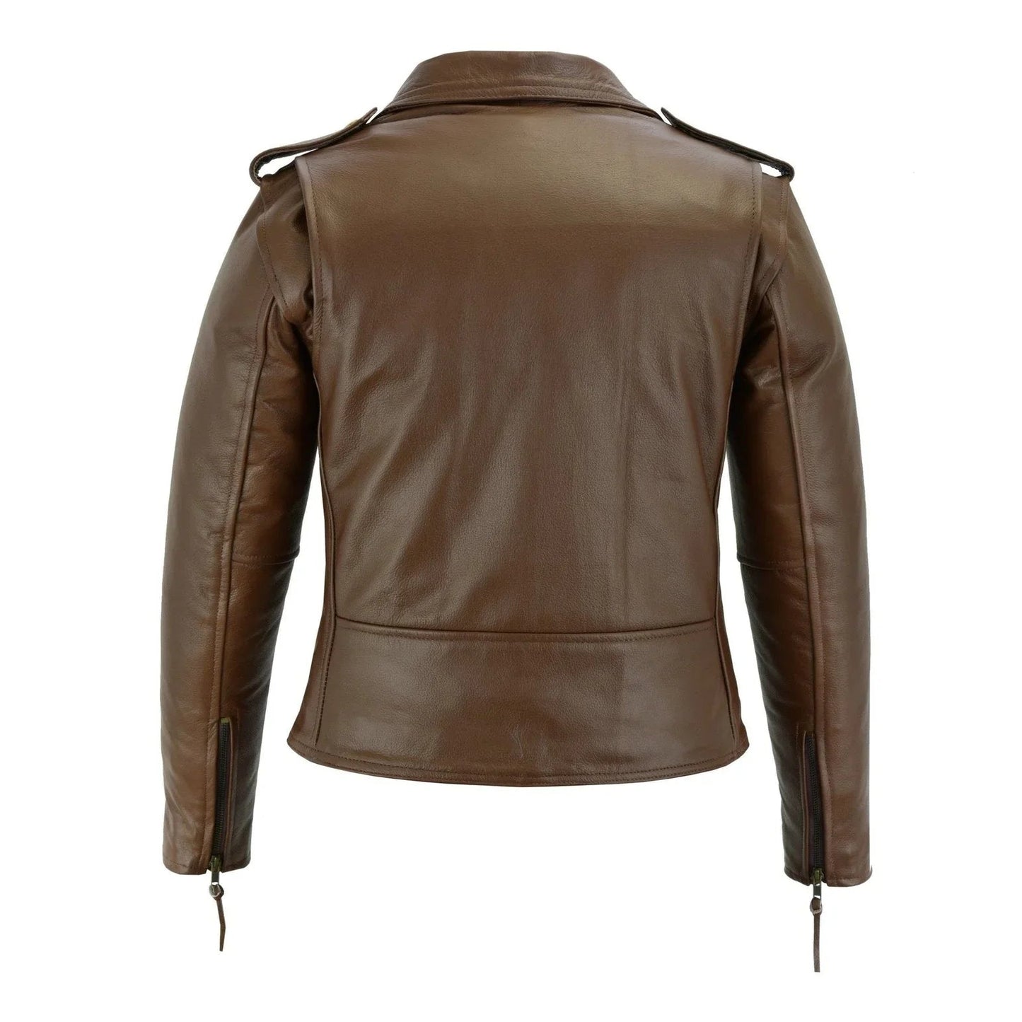 black classic womens brando motorcycle leather jacket ladies biker cowhide -