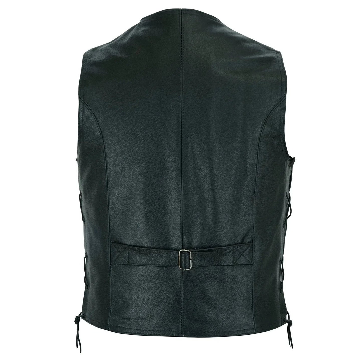 leather bike vest for vintage motorcycle and casual wear