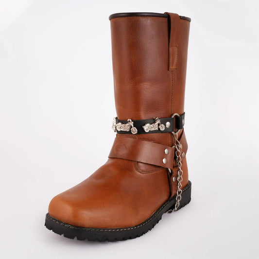 Leather Boot Chain for Biker Motorcycle Boots | Chopper Style