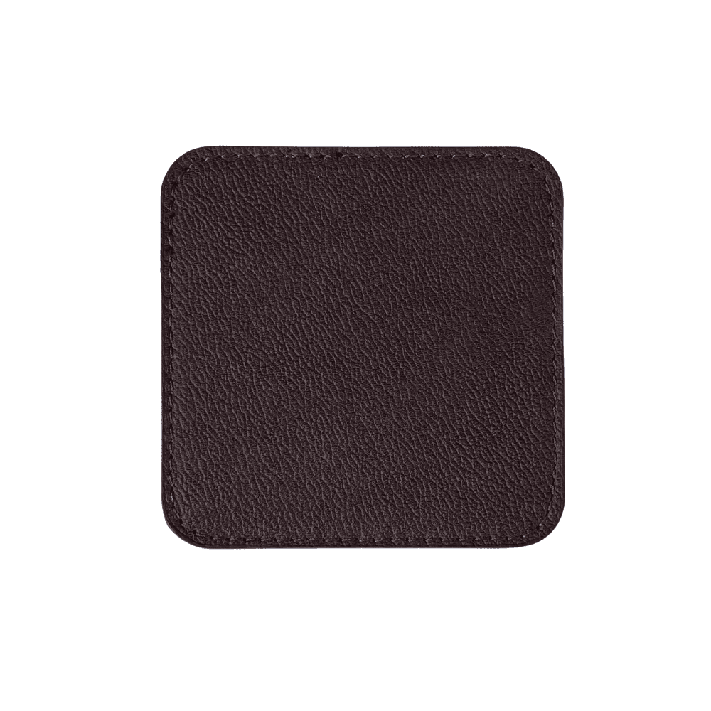 premium leather beverage coasters set of 4 | luxury table mats