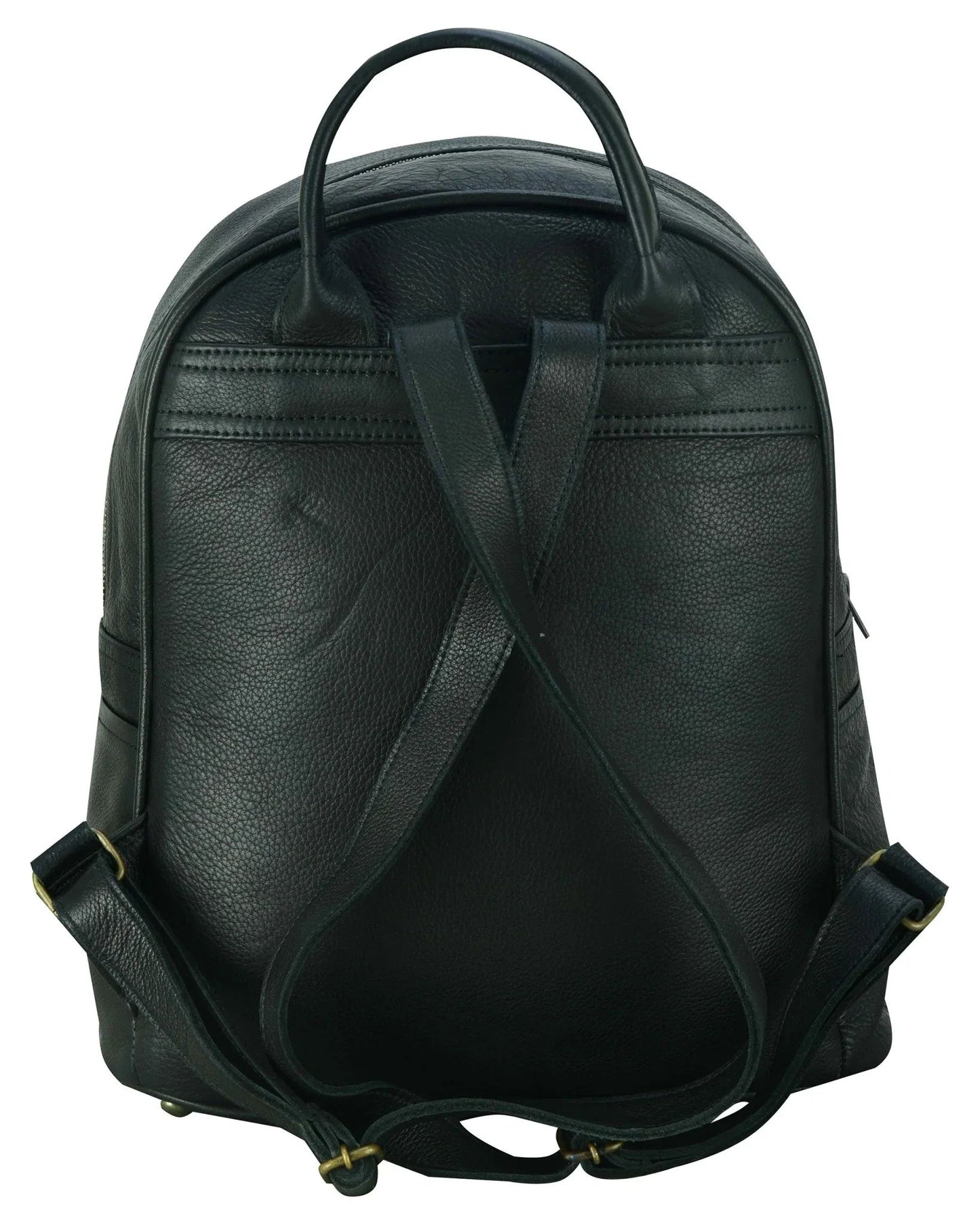 charlie london one pocket classic leather daypack backpack - 
