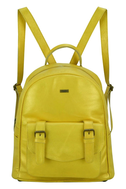 Charlie London One Pocket Classic Leather DayPack Backpack - 