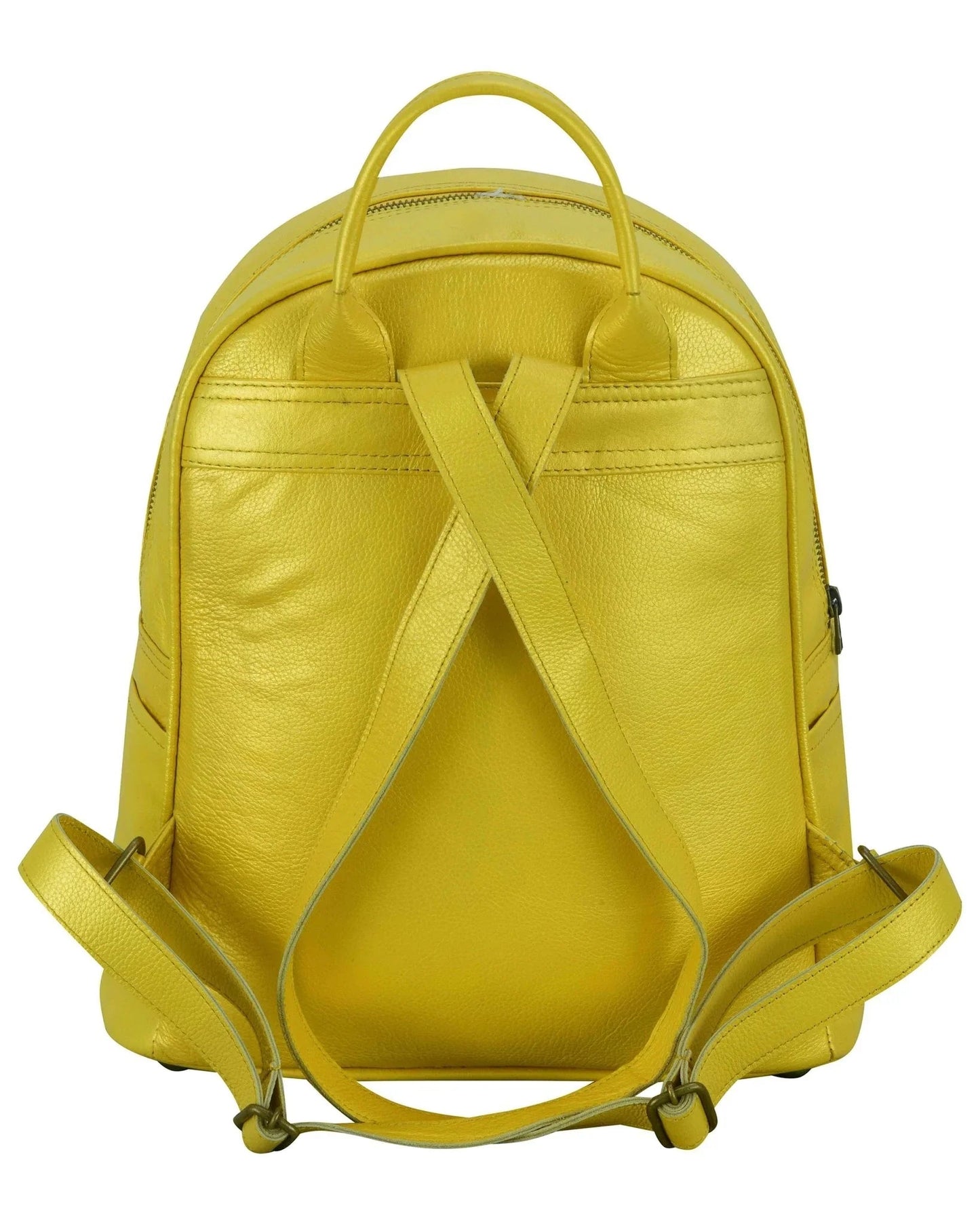 charlie london one pocket classic leather daypack backpack - 