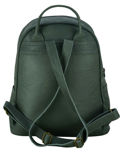 Charlie London One Pocket Classic Leather DayPack Backpack - 