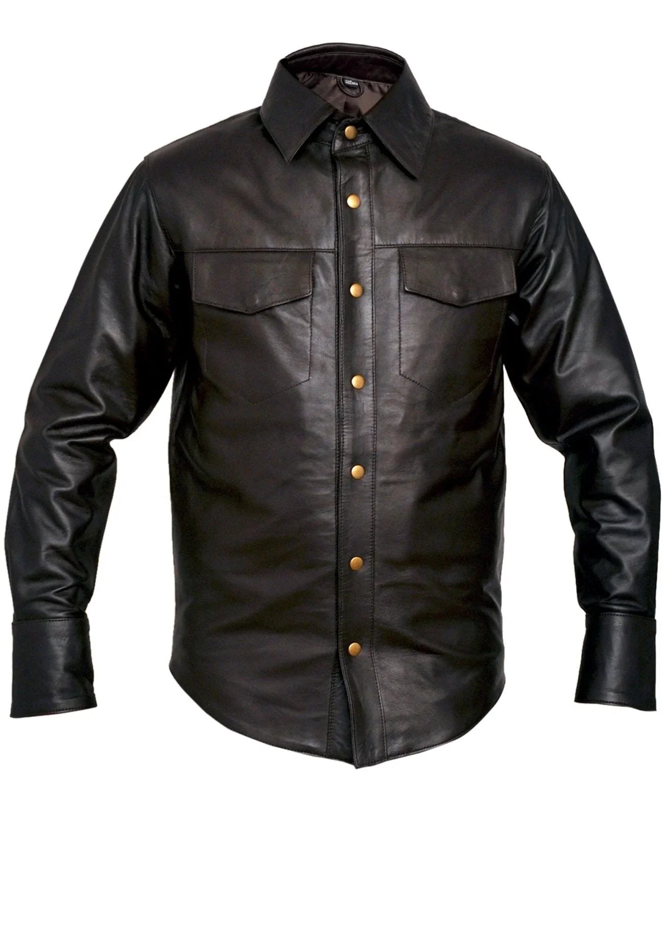 genuine full sleeve leather shirts for men
