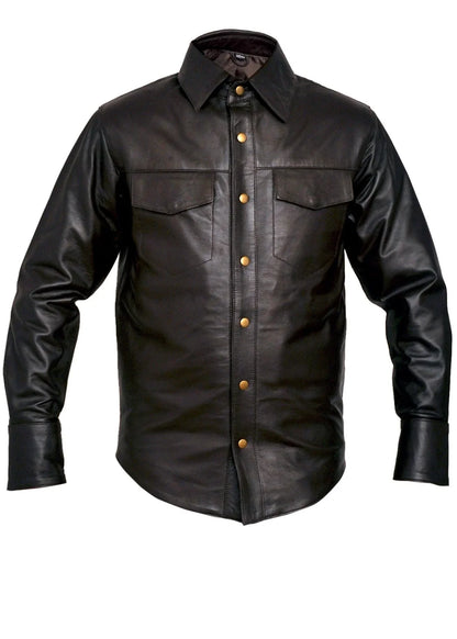 Genuine Full Sleeve Leather Shirts for Men