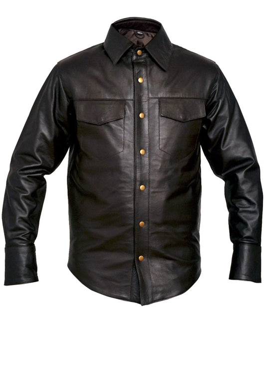 Genuine Full Sleeve Leather Shirts for Men