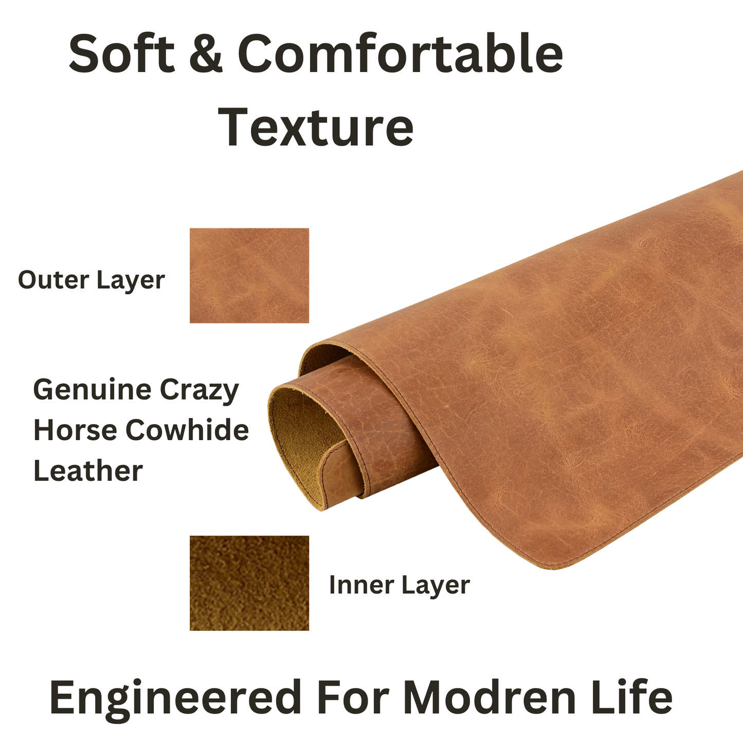 premium leather desk mat | non-slip waterproof desk pad protection
