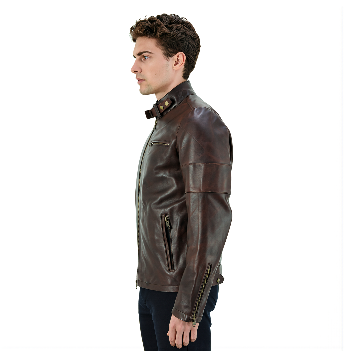men's leather jackets daytona classic genuine leather fashion jacket