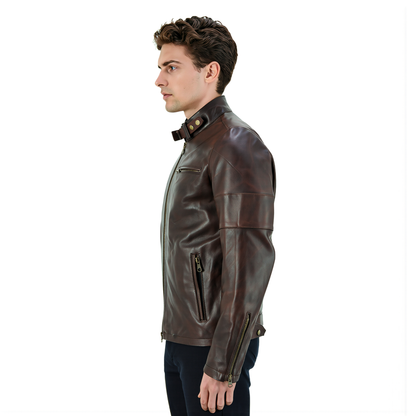 Men's Leather Jackets Daytona Classic Genuine Leather Fashion Jacket