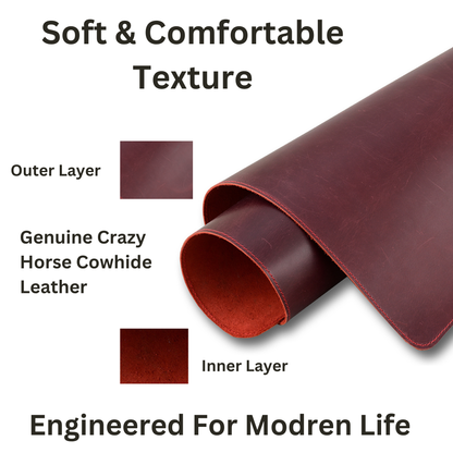 Premium Leather Desk Mat | Non-Slip Waterproof Desk Pad Protection